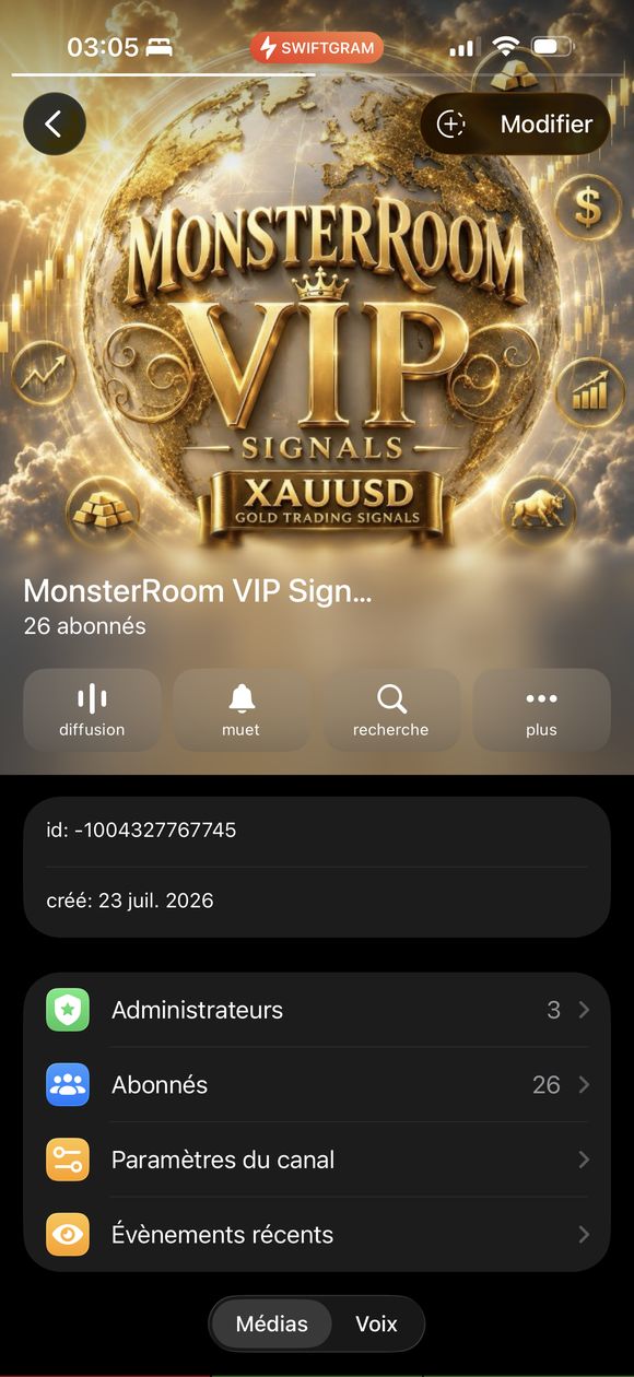 Canal Telegram MonsterRoom VIP Signals XAUUSD